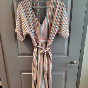 June and Hudson Striped Jumpsuit - Size M